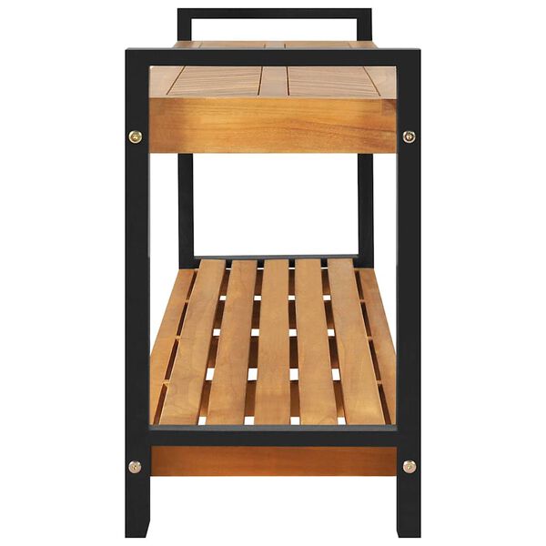 vidaXL b&aelig;nk med opbevaring Brun 160 x 30 x 50 cm Massivt teaktr&aelig;