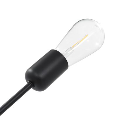 vidaXL loftlampe med glødepærer 2 W E27 sort