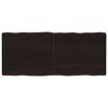 vidaXL bordplade 140x60x(2-6) cm naturlig kant behandlet tr&aelig; m&oslash;rkebrun