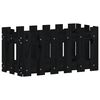 vidaXL plantekasse med stakitdesign 60x30x30 cm massivt fyrretr&aelig; sort