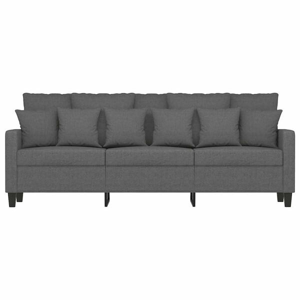 vidaXL 3-personers sofa 180 cm stof m&oslash;rkegr&aring;