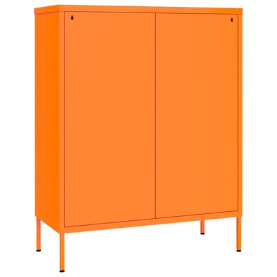 vidaXL kommode 80x35x101,5 cm stål orange
