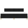 vidaXL LED Box Spring Bed med madras med LED Sort 200 x 200 cm Stof