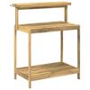 vidaXL Udend&oslash;rs potterbord 86,5 x 48,5 x 106 cm Massivt Akacietr&aelig; Hvid