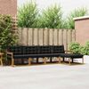 vidaXL Udend&oslash;rs sofagruppe med pude 5 pcs Naturlig og sort
