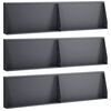 vidaXL St&oslash;ttemur 6 stk. 80 x 12 x 50 cm St&aring;l Antracit