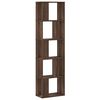 vidaXL bogreol 45x23,5x162,5 cm 5 hylder konstrueret tr&aelig; brunt eg