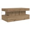 vidaXL sofabord med LED-lys 90x50x40 cm kunsteg