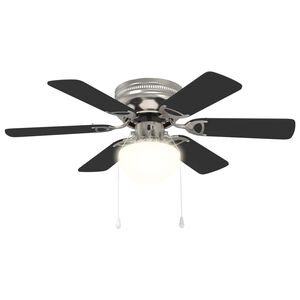 vidaXL Loftfanne med lys &Oslash; 82 cm Sort