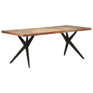vidaXL spisebord 200x90x76 cm massivt genbrugstr&aelig;