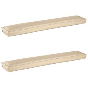 vidaXL Palle Pudes&aelig;t 2 pcs Beige 200 x 40 x 8 cm Oxford Stof