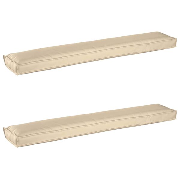 vidaXL Palle Pudes&aelig;t 2 pcs Beige 200 x 40 x 8 cm Oxford stof