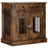 vidaXL Hundekasse m&oslash;bel R&oslash;get eg 80 x 47,5 x 80 cm Konstrueret tr&aelig;