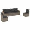 vidaXL sofas&aelig;t til haven 6 dele med hynder polyrattan gr&aring;