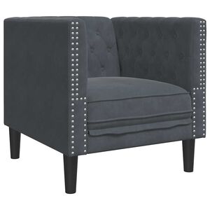 vidaXL Sofa M&oslash;rkegr&aring; 74,5 x 71 x 70,5 cm Fl&oslash;jl