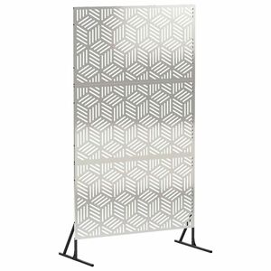 vidaXL Privatlivssk&aelig;rm 100 x 50 x 180 cm Rustfrit st&aring;l S&oslash;lv