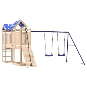 vidaXL udendørs legesæt massivt fyrretræ