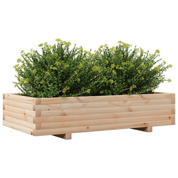 vidaXL plantekasse 110x60x26,5 cm massivt fyrretr&aelig;