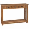 vidaXL Konsolbord Naturfarvet 110 x 30 x 80 cm Massiv Teaktr&aelig;