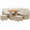 vidaXL Havesofa S&aelig;t med pude med opbevaring 8 pcs Beige og creme