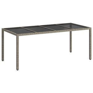 vidaXL Havem&oslash;bel Bord Gr&aring; 190 x 90 x 75 cm polyrattan