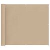 vidaXL Altan Sk&aelig;rm Beige 100 x 700 cm Oxford stof