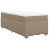 vidaXL kontinentalseng 90x200 cm kunstl&aelig;der cappuccinofarvet