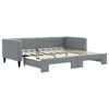 vidaXL daybed med udtr&aelig;k 100x190 cm stof lysegr&aring;