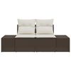 vidaXL Havemøbelsofa Brun 123 x 62 x 69cm polyrattan