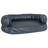 vidaXL ergonomisk hundeseng 60x42 cm skum og kunstl&aelig;der m&oslash;rkebl&aring;