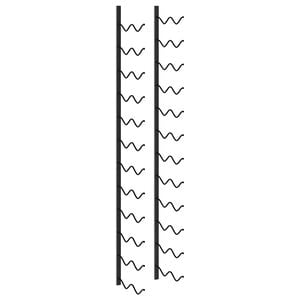 vidaXL v&aelig;gh&aelig;ngt vinreol til 24 flasker jern sort