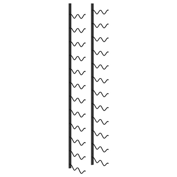vidaXL v&aelig;gh&aelig;ngt vinreol til 24 flasker jern sort