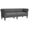 vidaXL Chesterfieldsofa med pude Mørkegrå 201.5 x 74.5 x 74.5 cm Stof