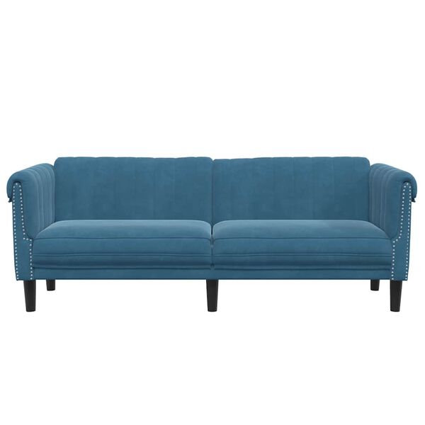 vidaXL 3-personers sofa velour bl&aring;