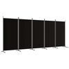 vidaXL 5-panels rumdeler 433x180 cm stof sort