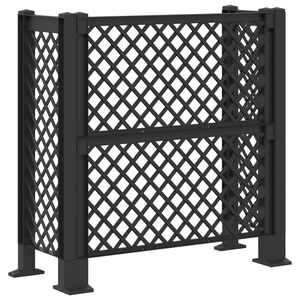 vidaXL Affaldskurvgitter Antracit 123 x 47 x 114 cm PP