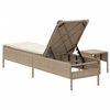 vidaXL loungesofa med bord og hynde polyrattan beige