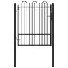 vidaXL Hegnport DRONTEN 100 x 125 cm Metal Sort L&aring;ses