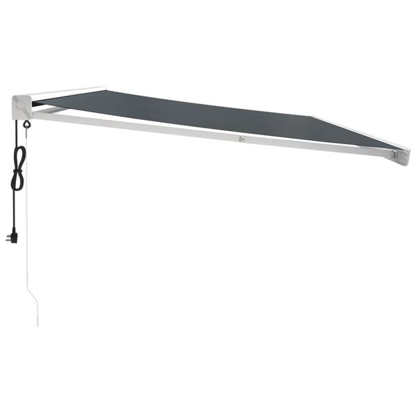 vidaXL foldemarkise 4,5x3 m stof og aluminium antracitgr&aring;