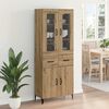 vidaXL Highboard Artisan Egetr&aelig; 69,5 x 34 x 180 cm Konstrueret tr&aelig;