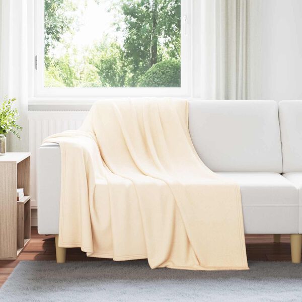 vidaXL Kastet&aelig;pper 24 pcs Creme 200 x 150 cm Fleece