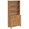 vidaXL Skab ASKIM Honning Voks 91 x 40 x 184 cm Massiv fyrretr&aelig;