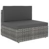 vidaXL midters&aelig;de til sofa polyrattan gr&aring;