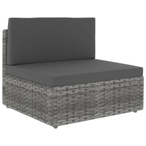 vidaXL midters&aelig;de til sofa polyrattan gr&aring;