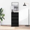 vidaXL Skuffeskab med skuffe Sort 40 x 41 x 76 cm Konstrueret tr&aelig;