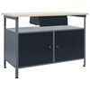vidaXL arbejdsbord 120x60x85 cm st&aring;l sort