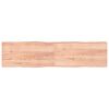 vidaXL bordplade 200x50x(2-4) cm naturlig kant behandlet tr&aelig; lysebrun