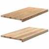vidaXL vindueskarme 2 stk ubehandlet 80x40x2 cm massivt egetr&aelig;