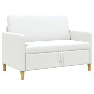vidaXL Sofa med opbevaring Hvid 122 x 78 x 87 cm Polyester