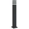 vidaXL udend&oslash;rs standerlampe med stikkontakt 80 cm aluminium sort